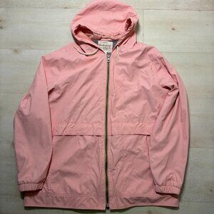 Original Weatherproof Vintage Women's Pink Hooded Rain Slicker Jacket Size L